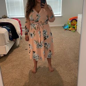 Pink and Blue floral dress